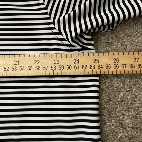 Peter Millar Summer Comfort Short Sleeve Polo Mens Sz XL Logo Black White Stripe - Picture 9 of 11
